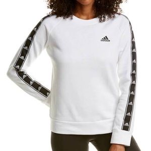 White Adidas Pullover Sweater